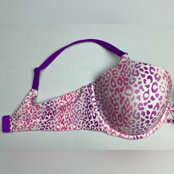Victoria's Secret Pink and Purple Leopard Print Bra - Picture 4 of 7